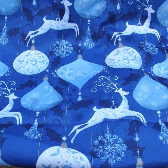 Vintage Holiday Theme Material Reindeer Ornaments  4 Yards - Picture 5 of 16